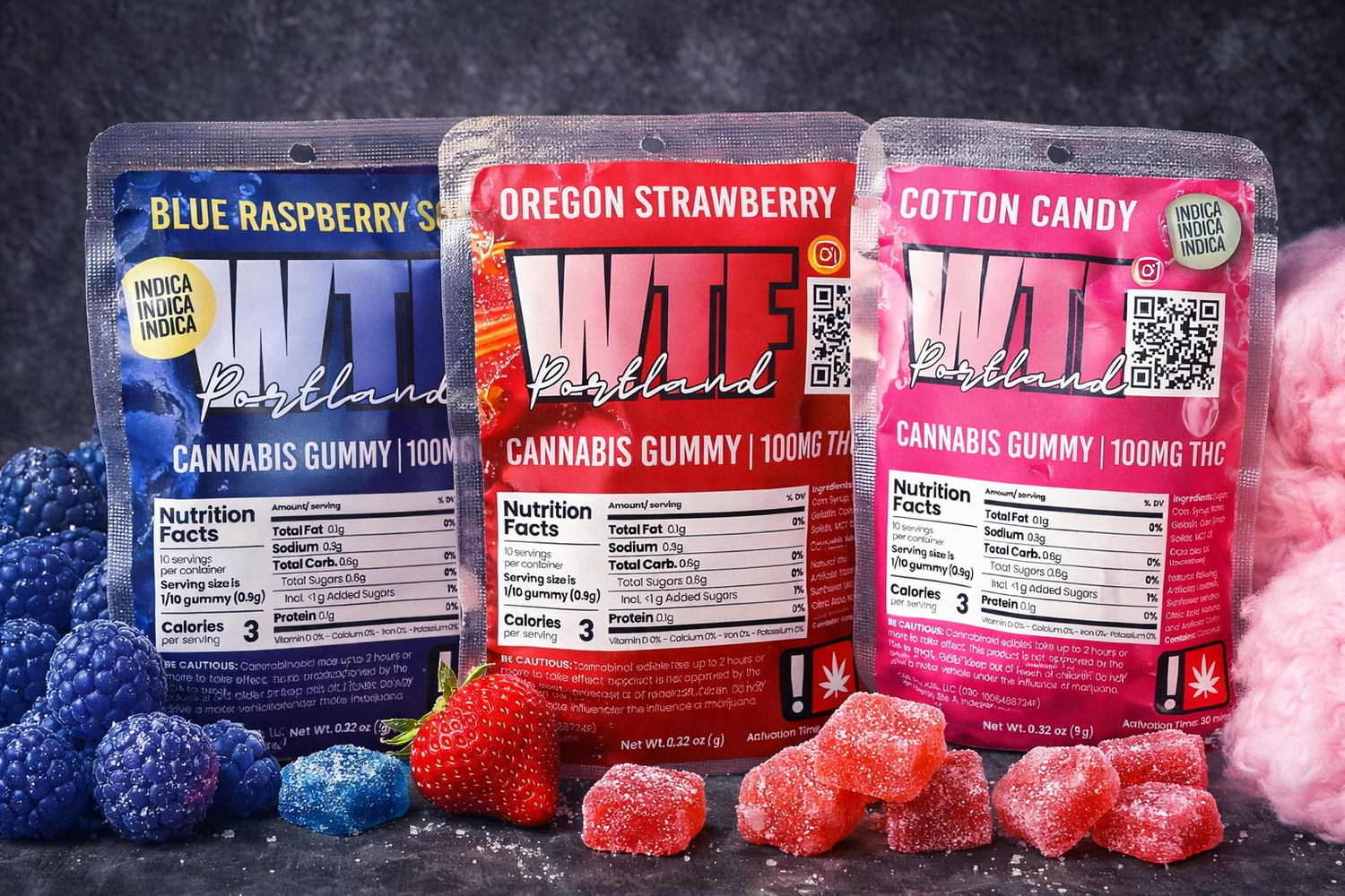WTFPORTLAND Cannabis Gummies – 100mg THC