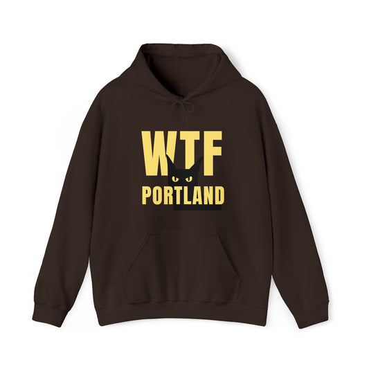 WTF PORTLAND - BLACK CAT HOODIES