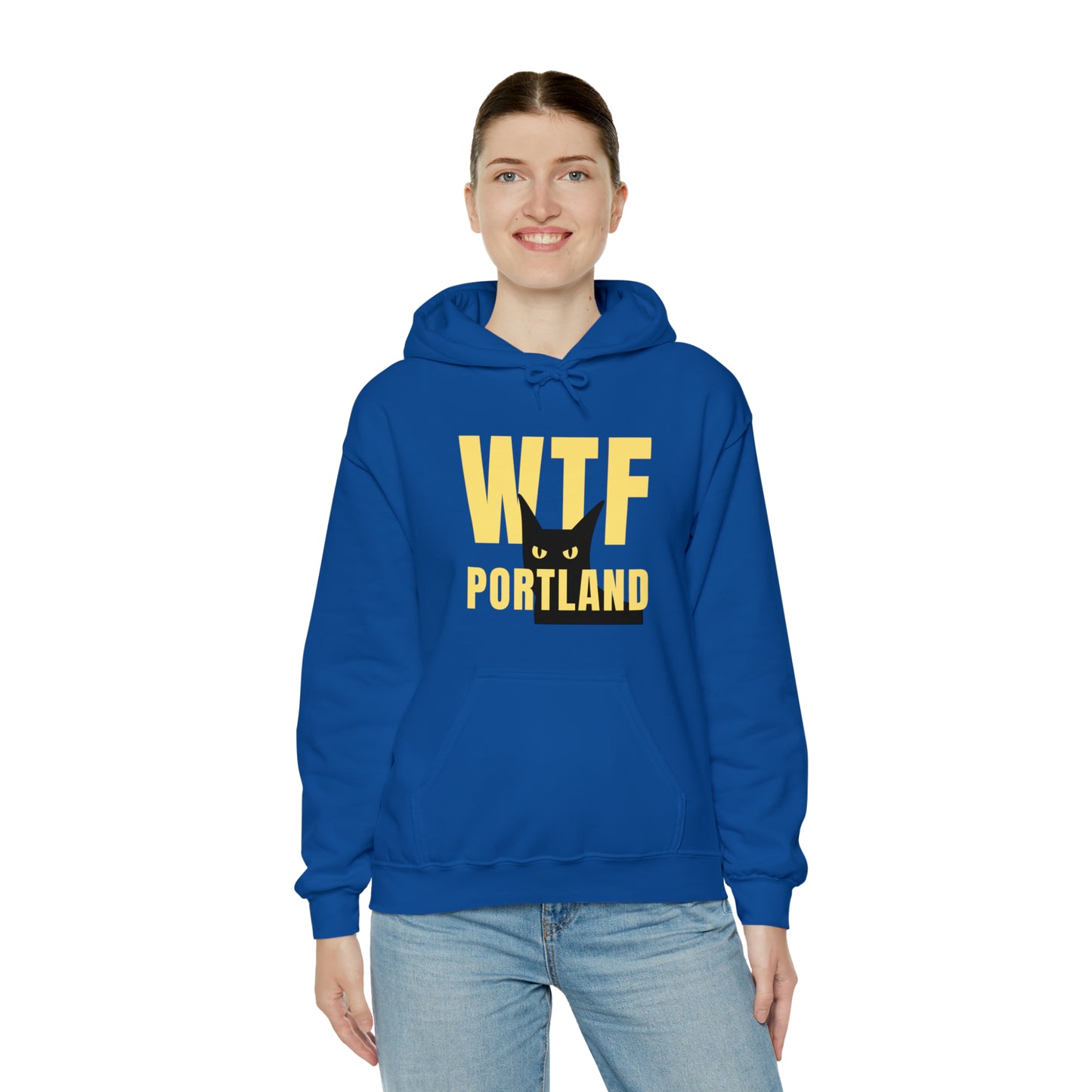 WTF PORTLAND - BLACK CAT HOODIES