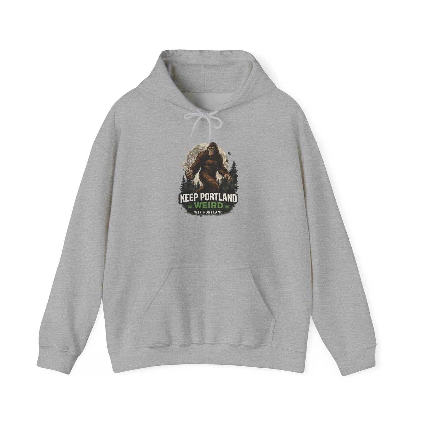 Keep Portland Weird Hoodie – Bigfoot Graphic Pullover for Portland Fans