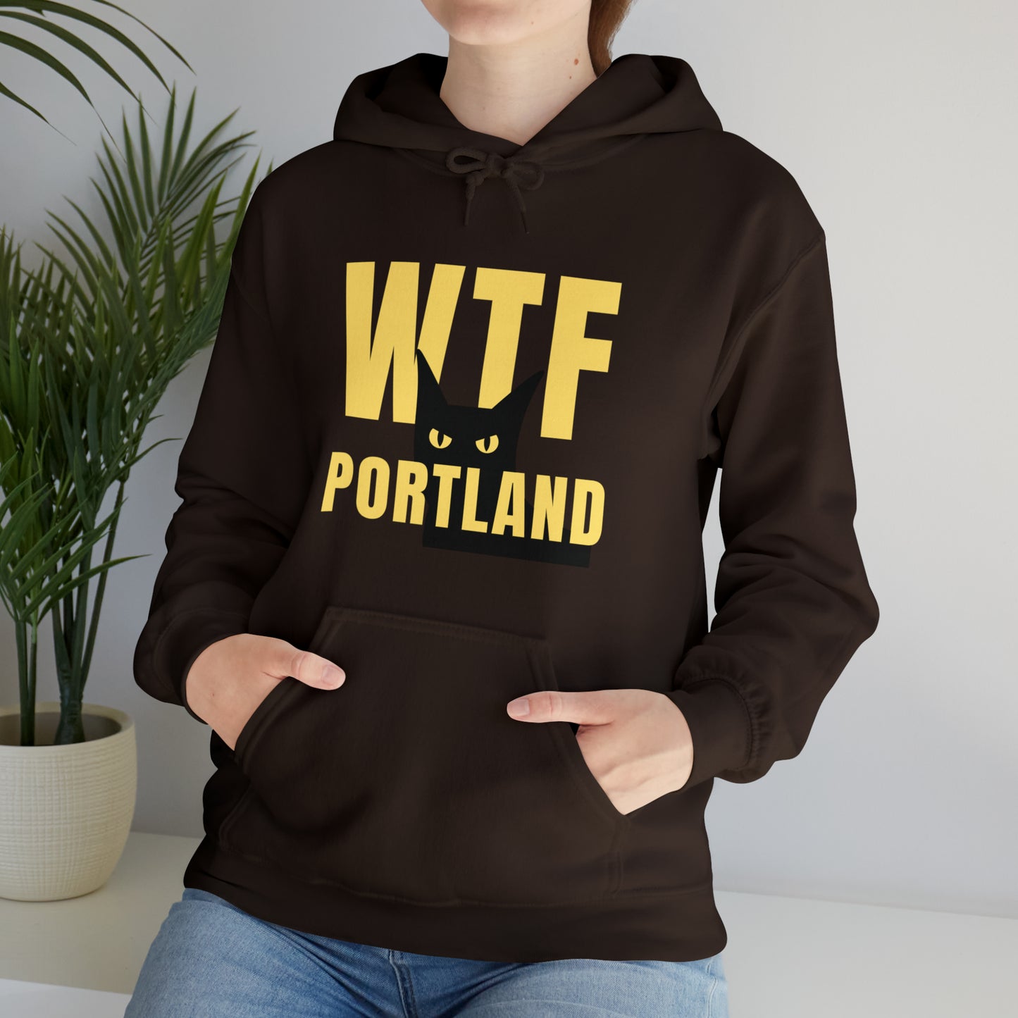 WTF PORTLAND - BLACK CAT HOODIES