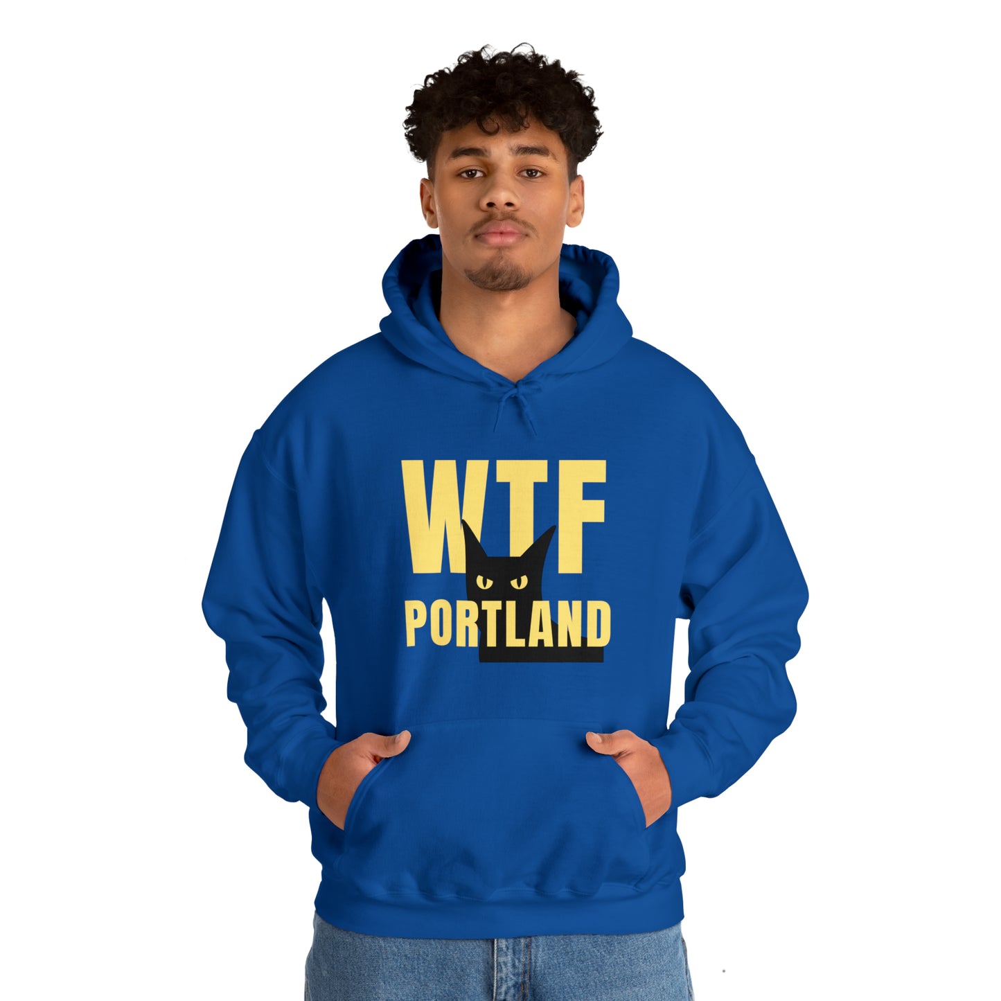 WTF PORTLAND - BLACK CAT HOODIES