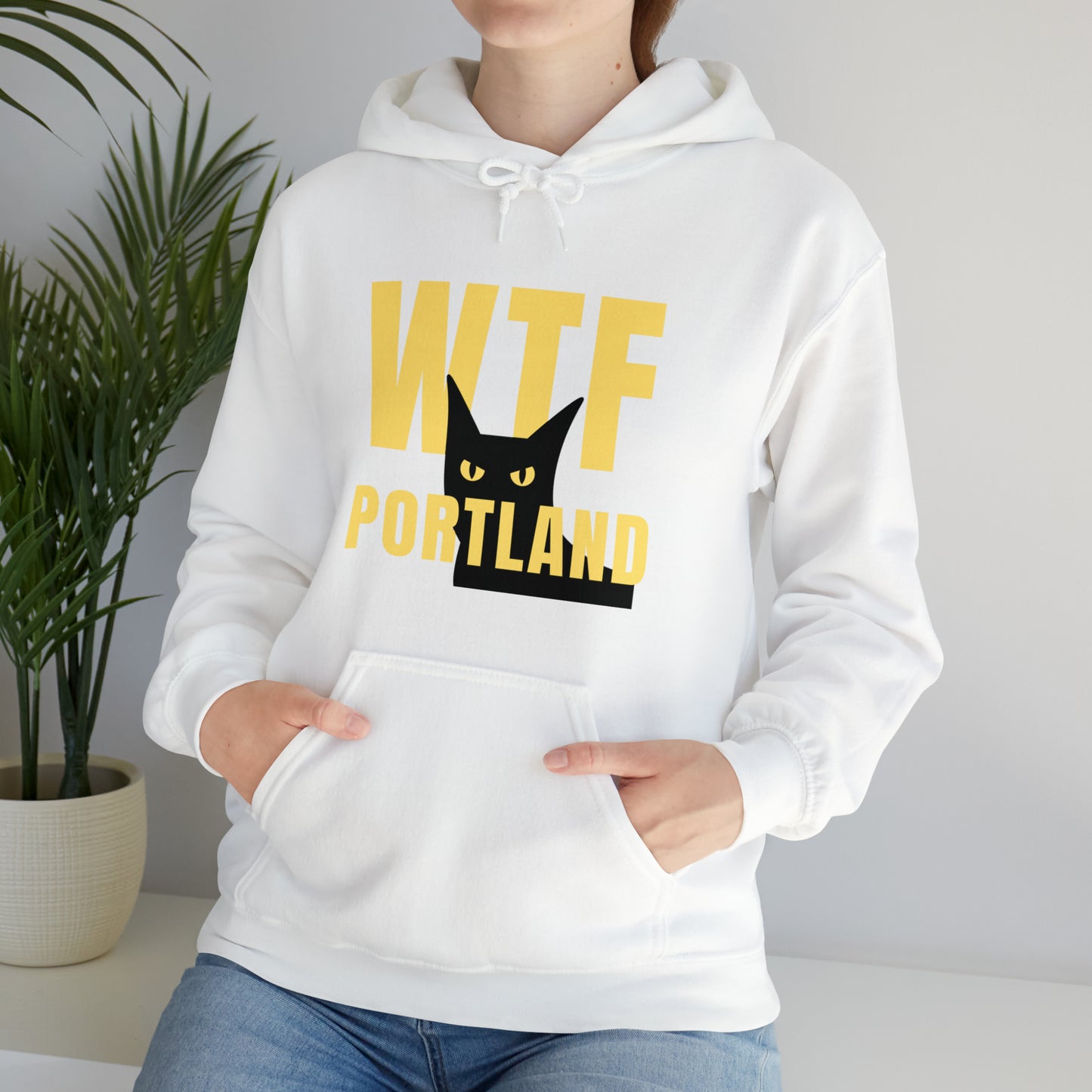 WTF PORTLAND - BLACK CAT HOODIES