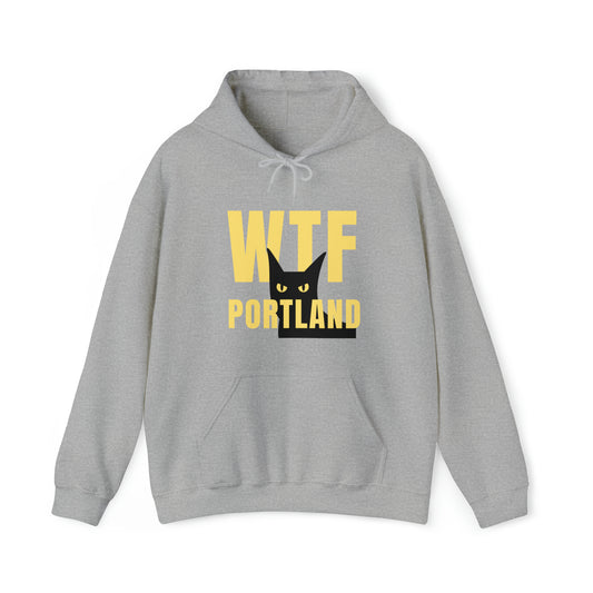 WTF PORTLAND - BLACK CAT HOODIES