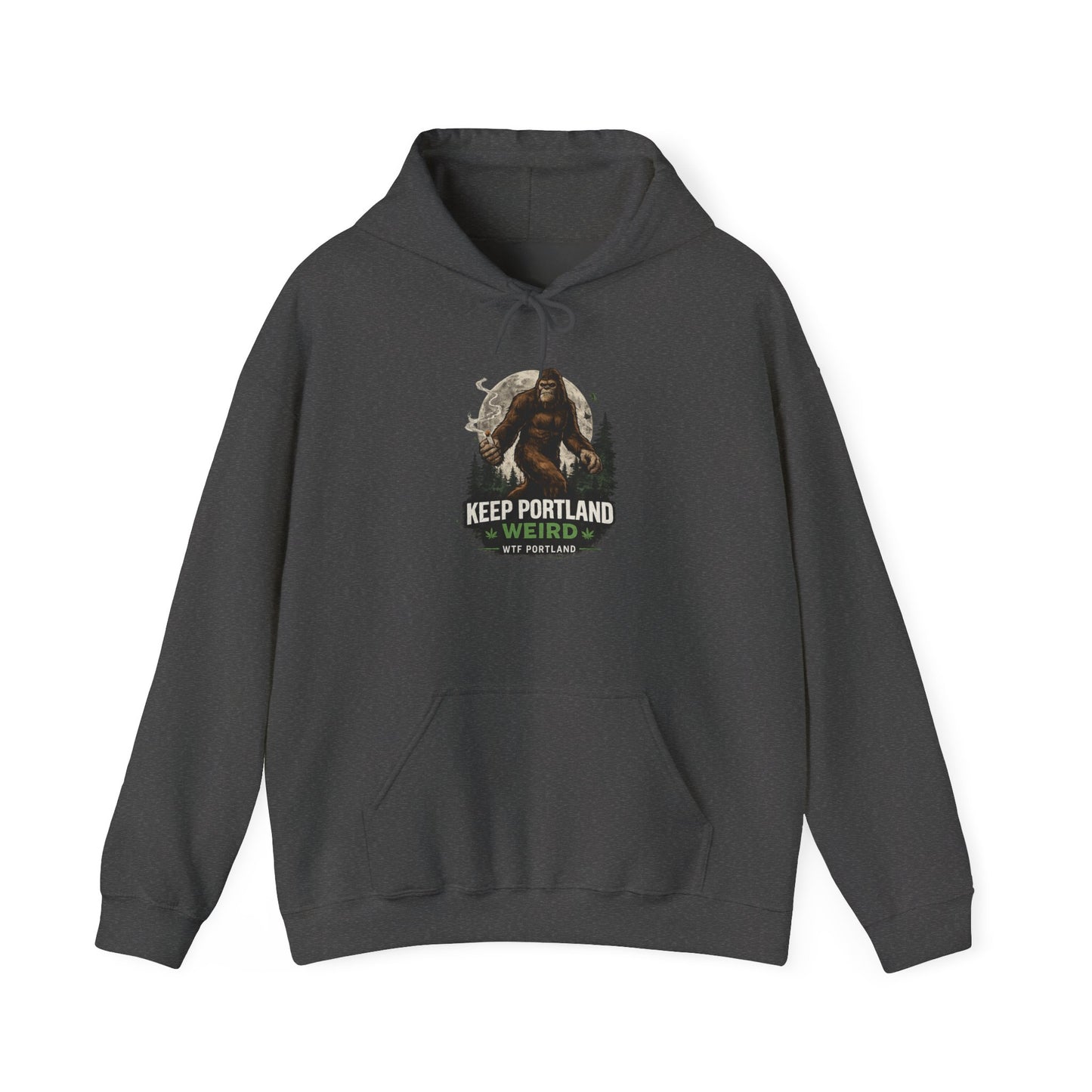 Keep Portland Weird Hoodie – Bigfoot Graphic Pullover for Portland Fans