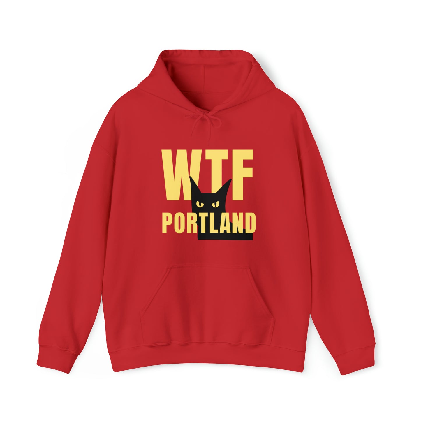 WTF PORTLAND - BLACK CAT HOODIES