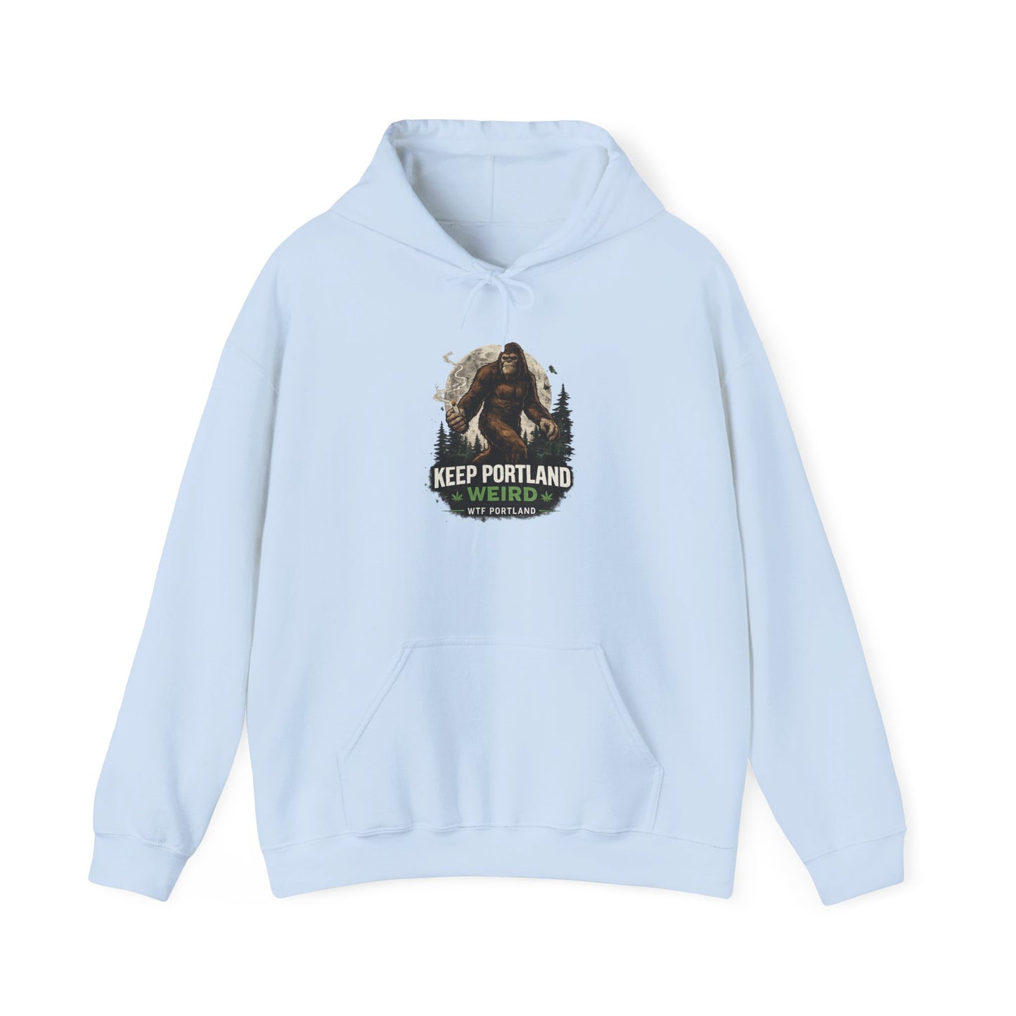 Keep Portland Weird Hoodie – Bigfoot Graphic Pullover for Portland Fans