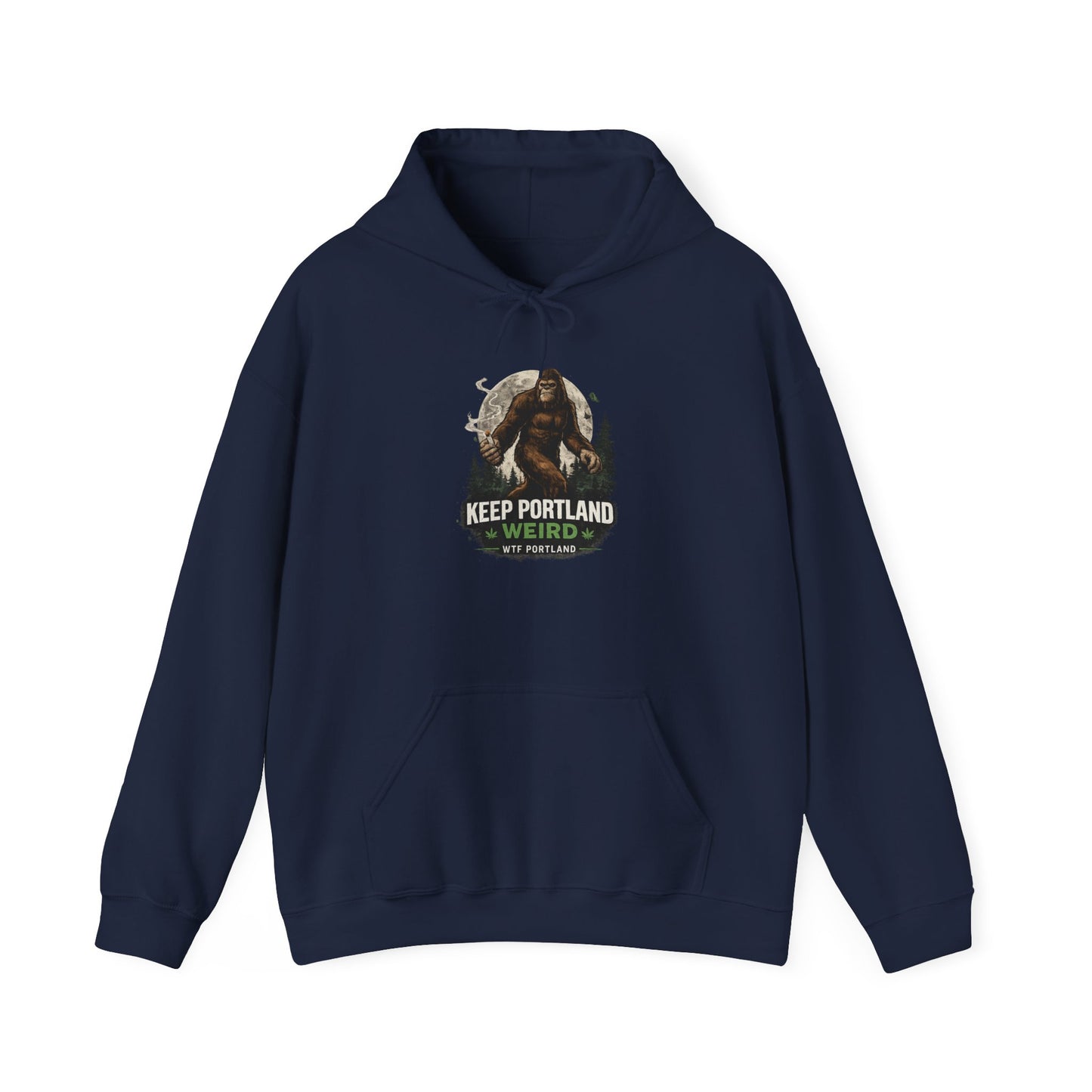 Keep Portland Weird Hoodie – Bigfoot Graphic Pullover for Portland Fans