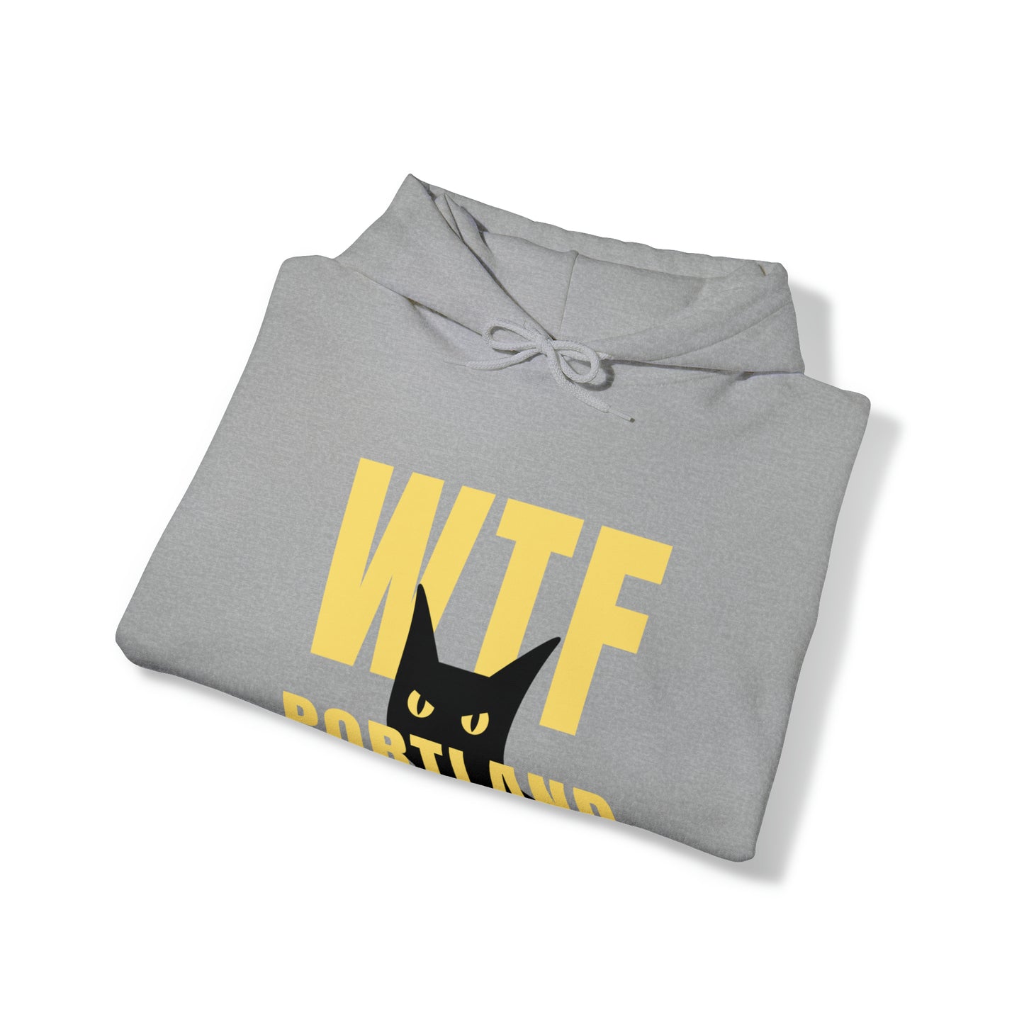 WTF PORTLAND - BLACK CAT HOODIES