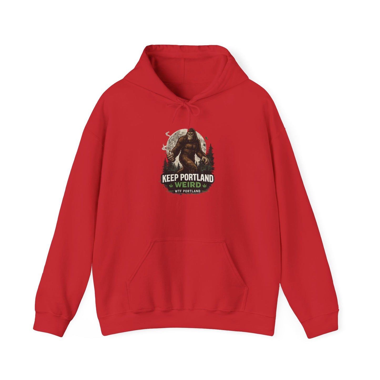 Keep Portland Weird Hoodie – Bigfoot Graphic Pullover for Portland Fans