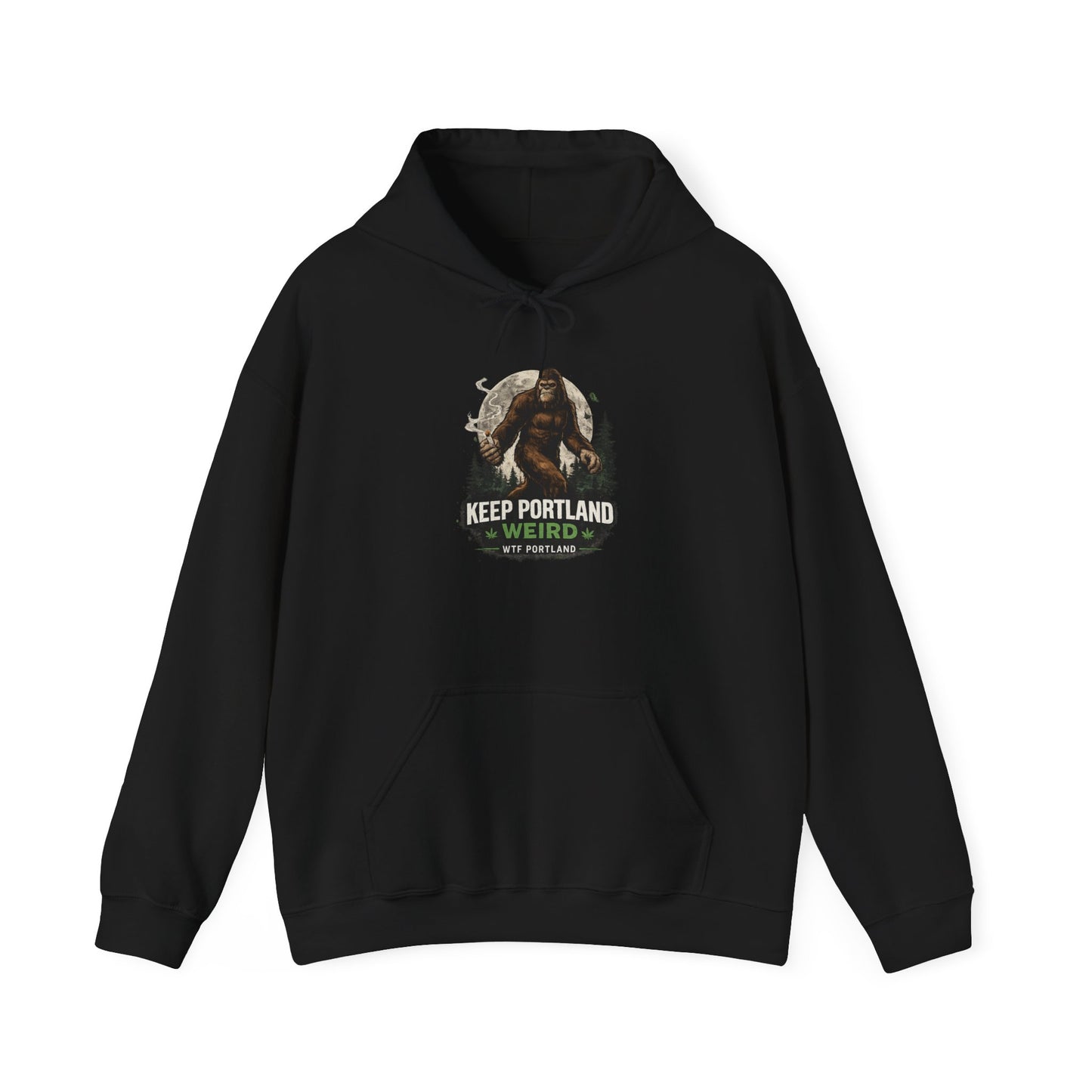 Keep Portland Weird Hoodie – Bigfoot Graphic Pullover for Portland Fans