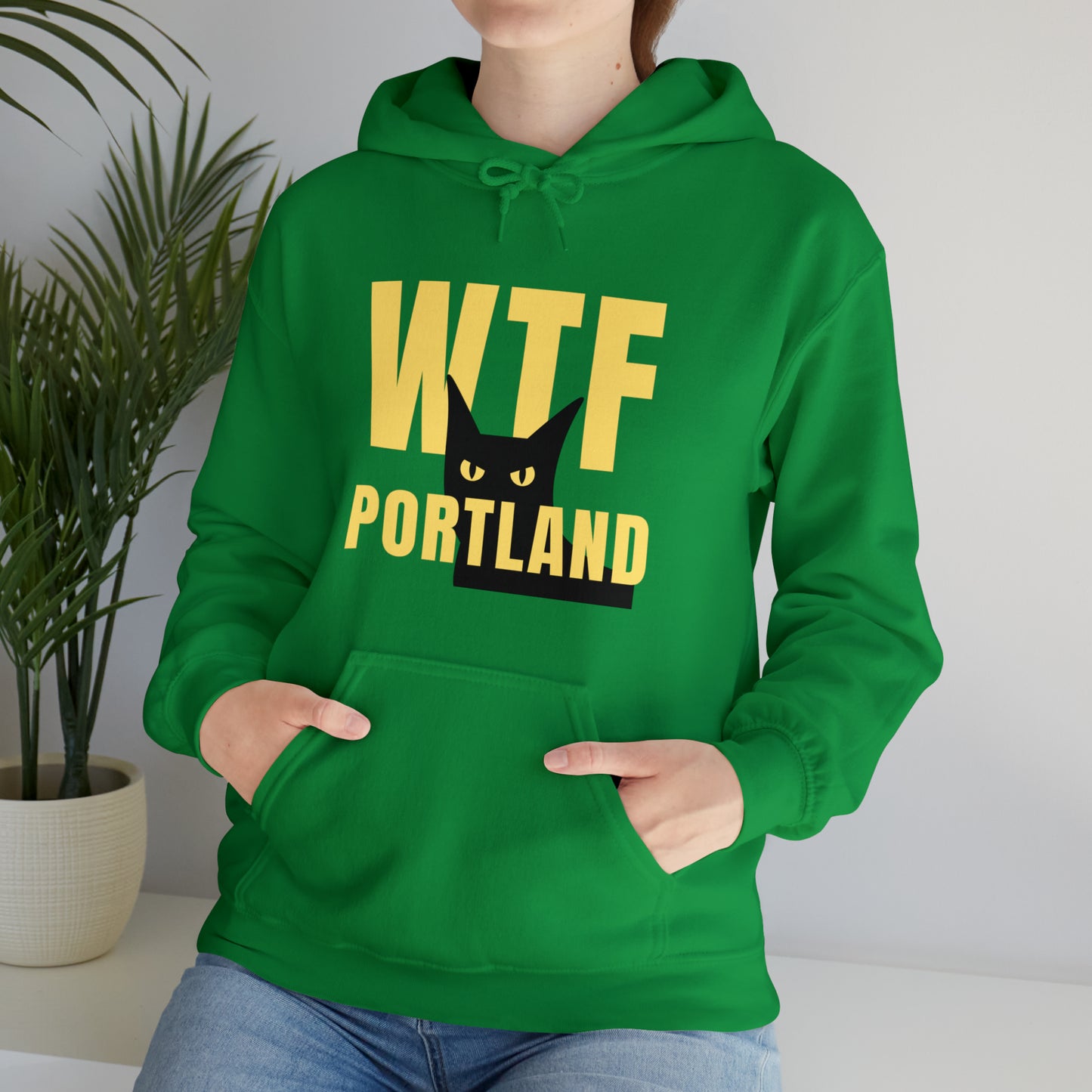 WTF PORTLAND - BLACK CAT HOODIES