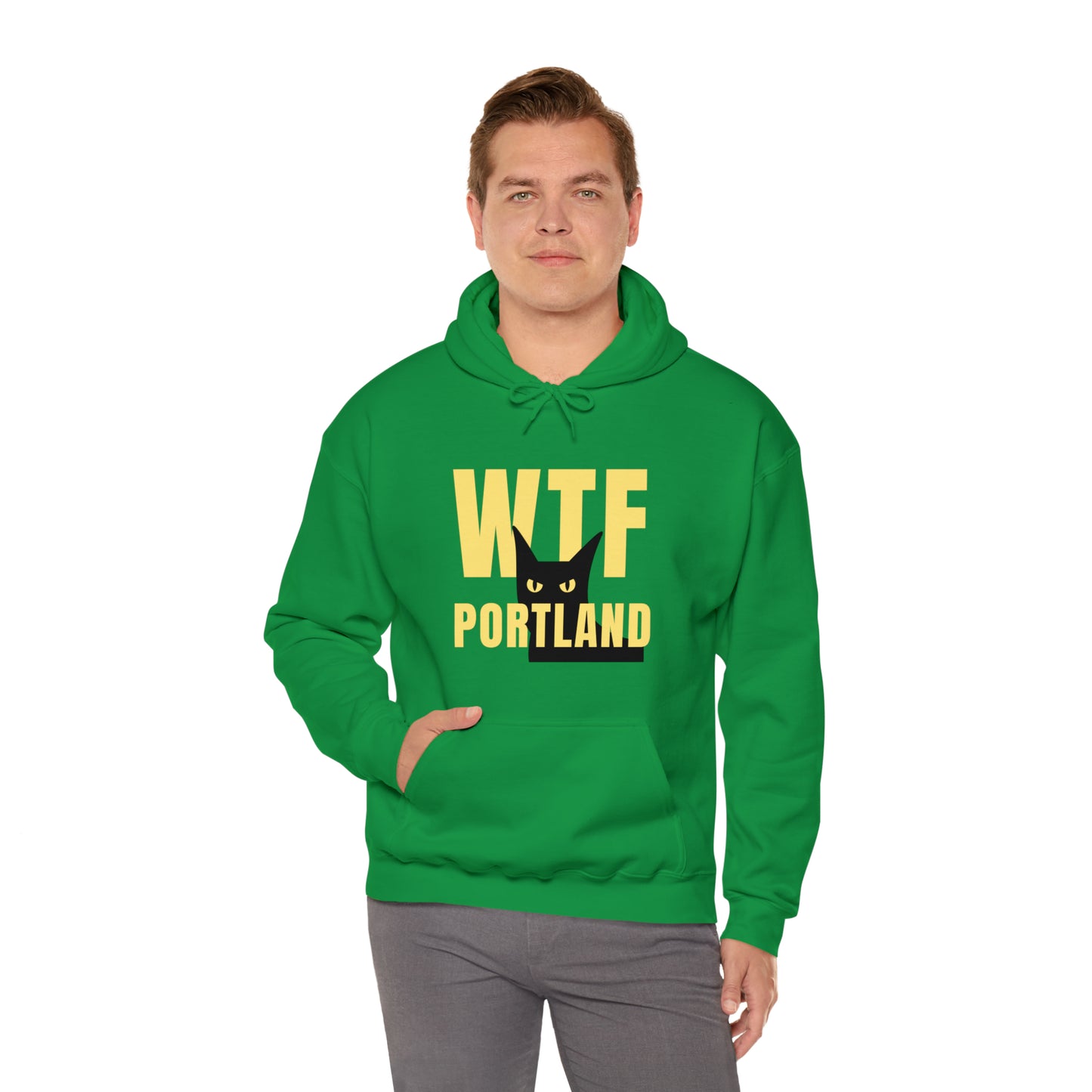 WTF PORTLAND - BLACK CAT HOODIES