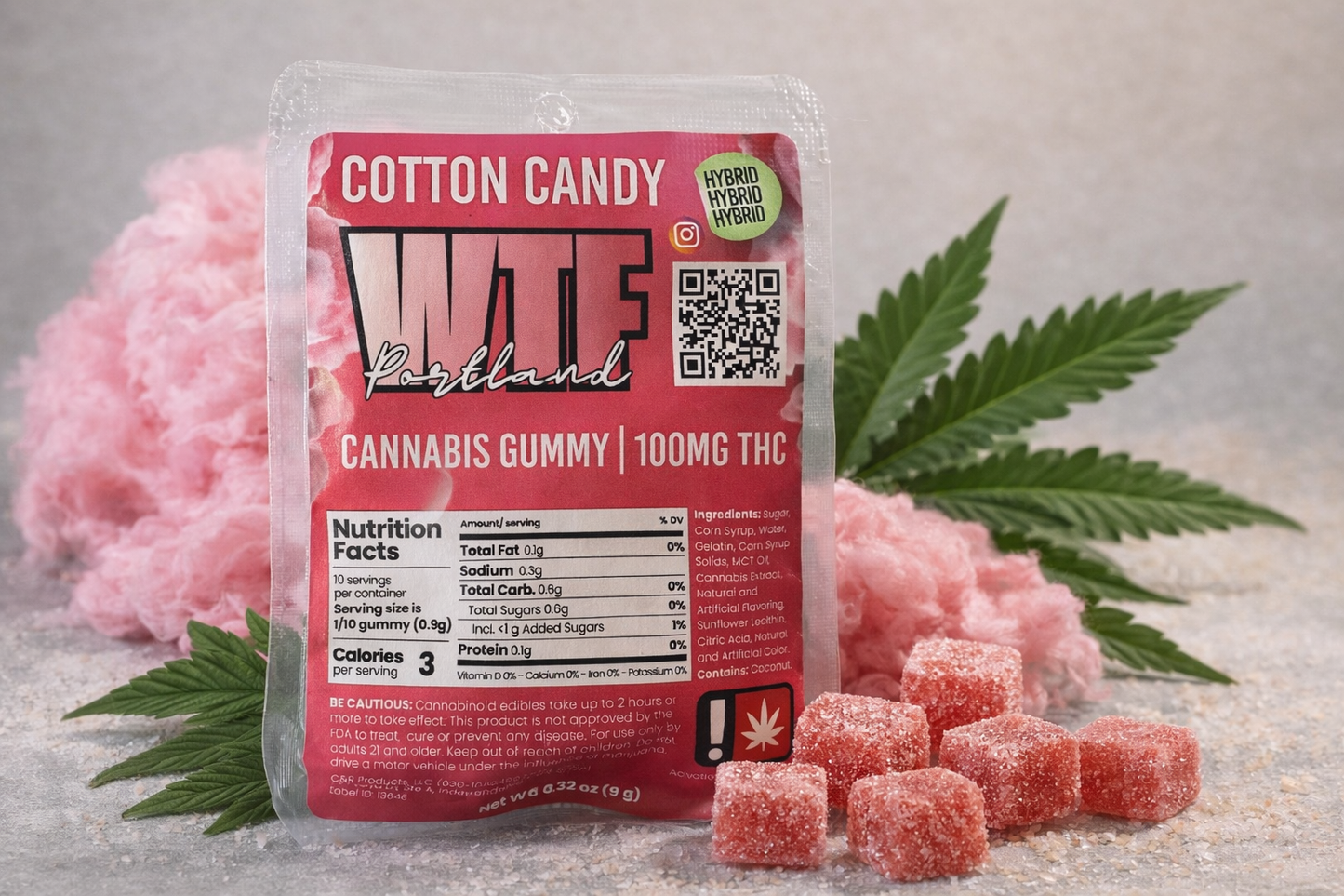 Cotton Candy Cannabis Gummies – 100mg THC